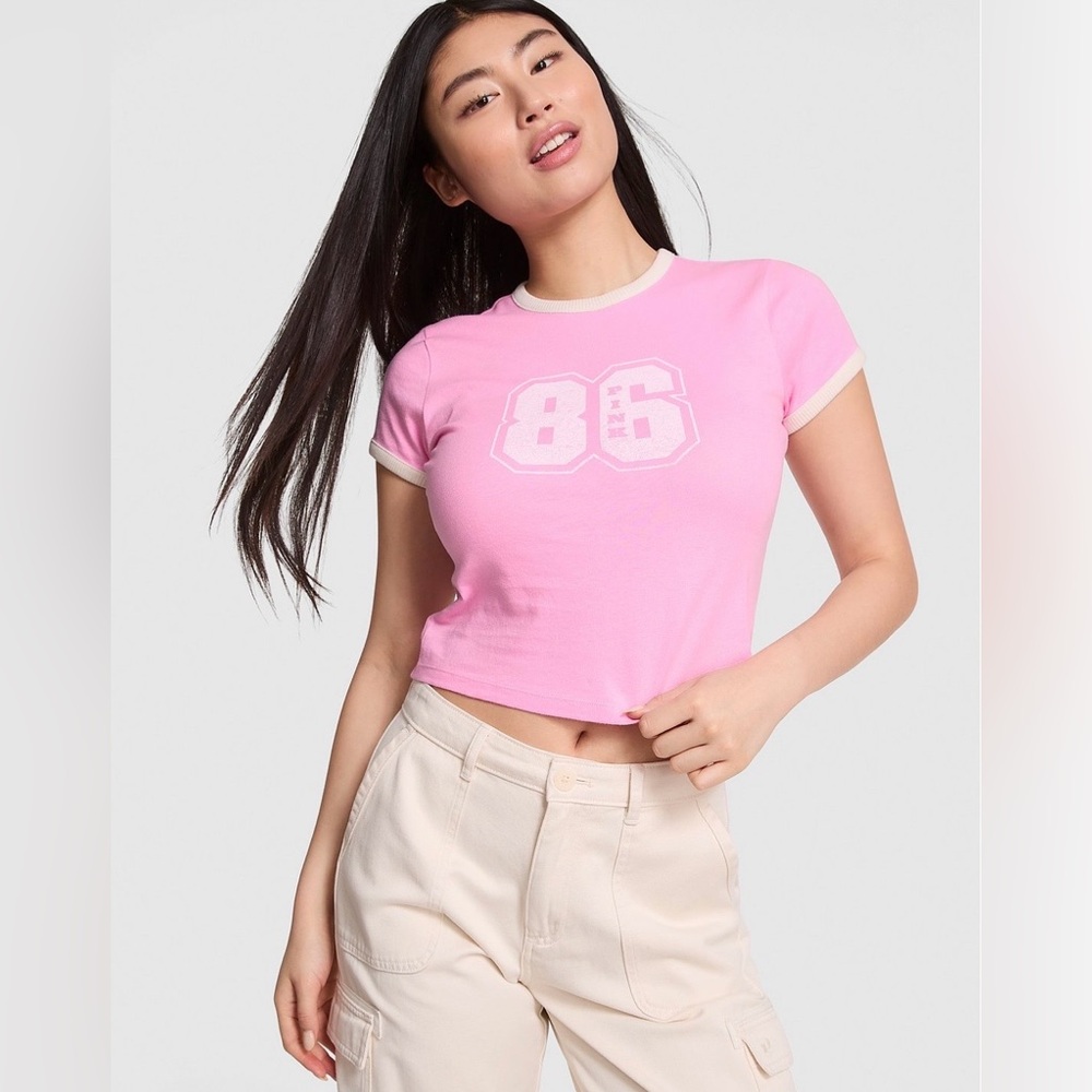 Victoria’s PINK Retro Cotton Tee -
Lollipop Pink